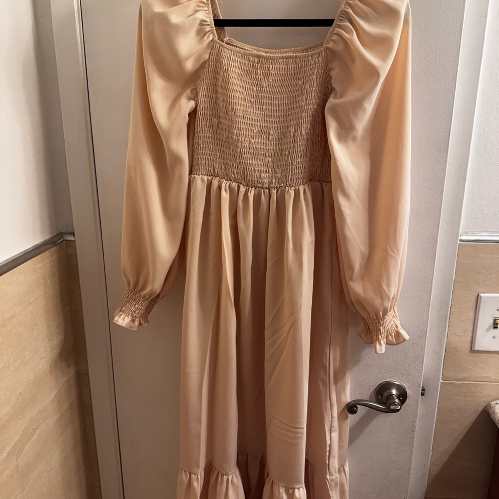 SHEIN Cream Maxi Dress